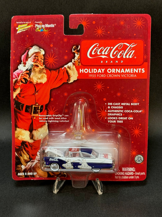 2003 Johnny Lightning Coca-Cola Brand 1955 Ford Crown Victoria, Blue and White