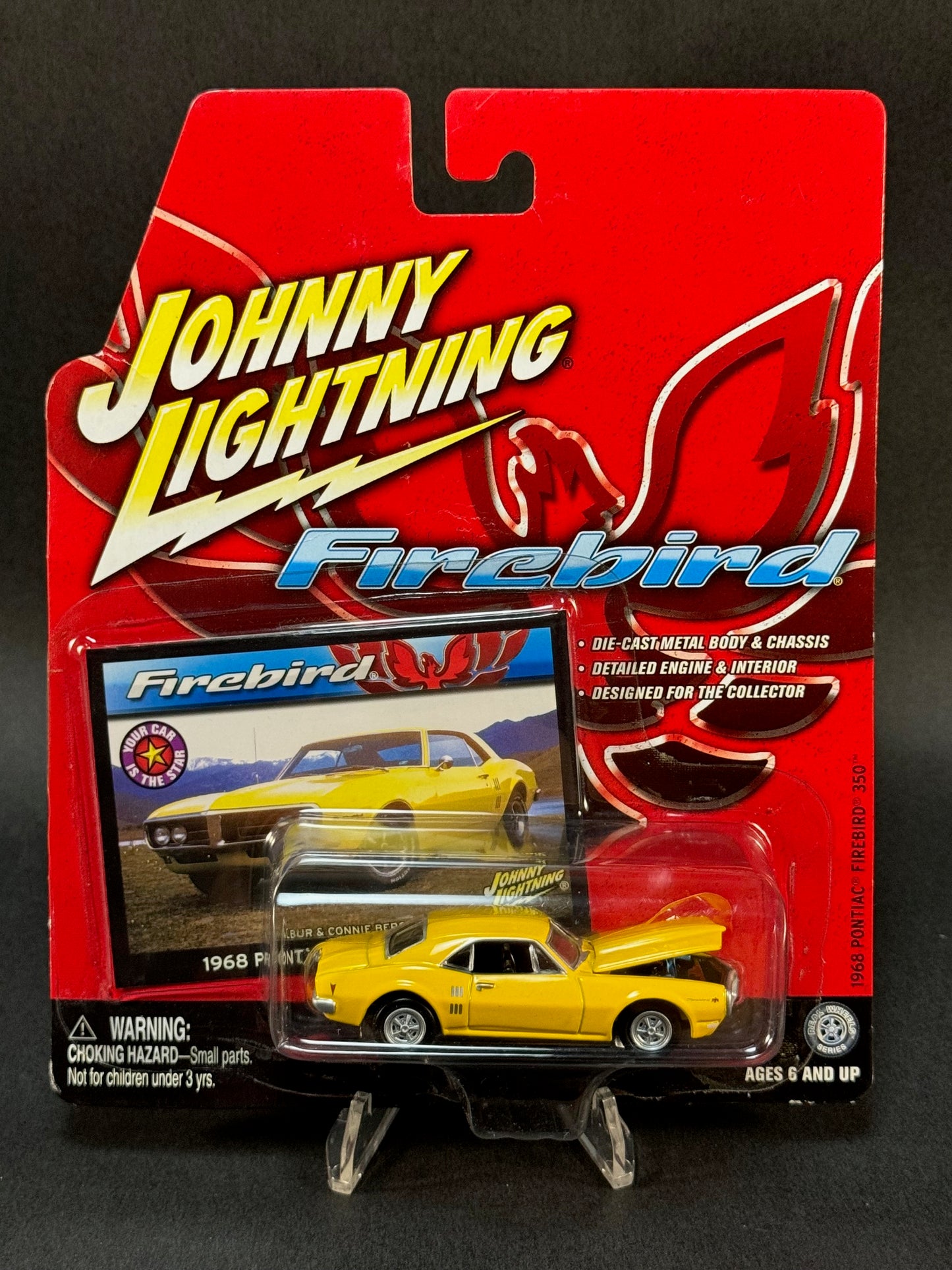 2004 Johnny Lightning Firebird Series 1968 Pontiac Firebird 350, Yellow