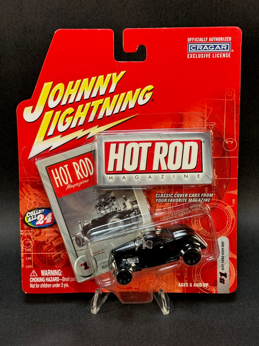 2003 Johnny Lightning Hot Rod Magazine #1 1932 Ford Hi Boy, Black