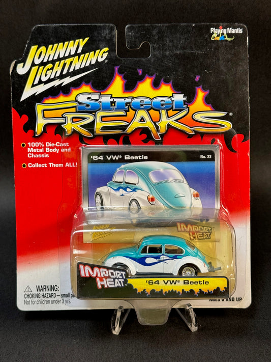 2004 Johnny Lightning Street Freaks Import Heat #22 '64 VW Beetle, Teal and White