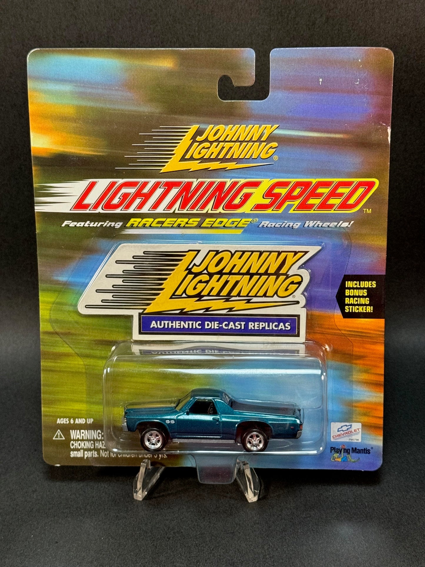 2000 Johnny Lightning Lightning Speed 1971 Chevy El Camino, Blue