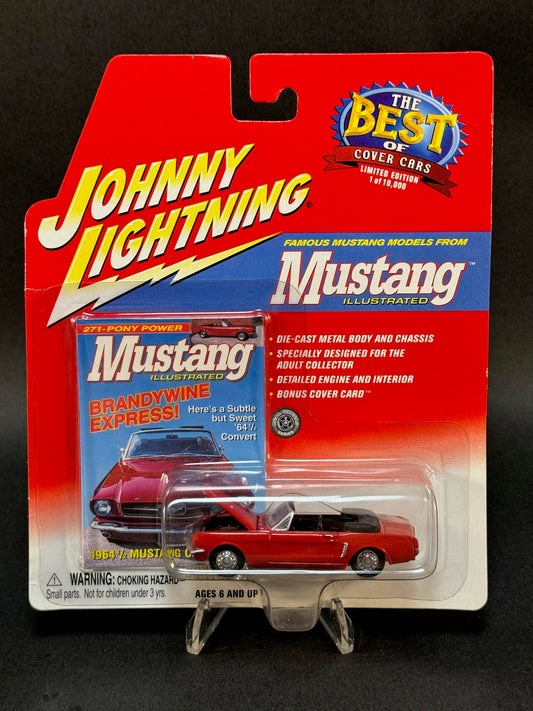 2002 Johnny Lightning Mustang Illustrated 1964 1/2 Mustang Convertible, Red