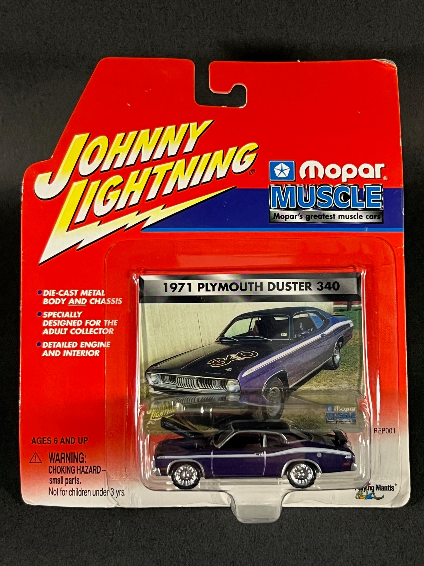 2002 Johnny Lightning Mopar Muscle 1971 Plymouth Duster, Purple