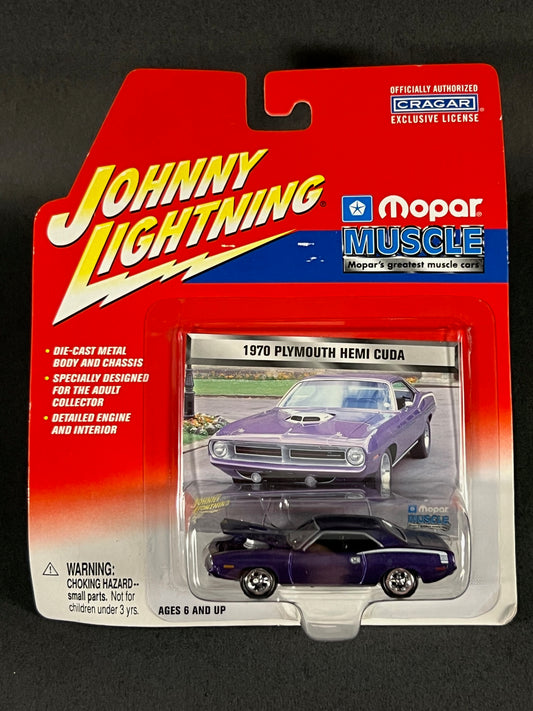 2002 Johnny Lightning Mopar Muscle 1970 Plymouth Hemi Cuda, Purple