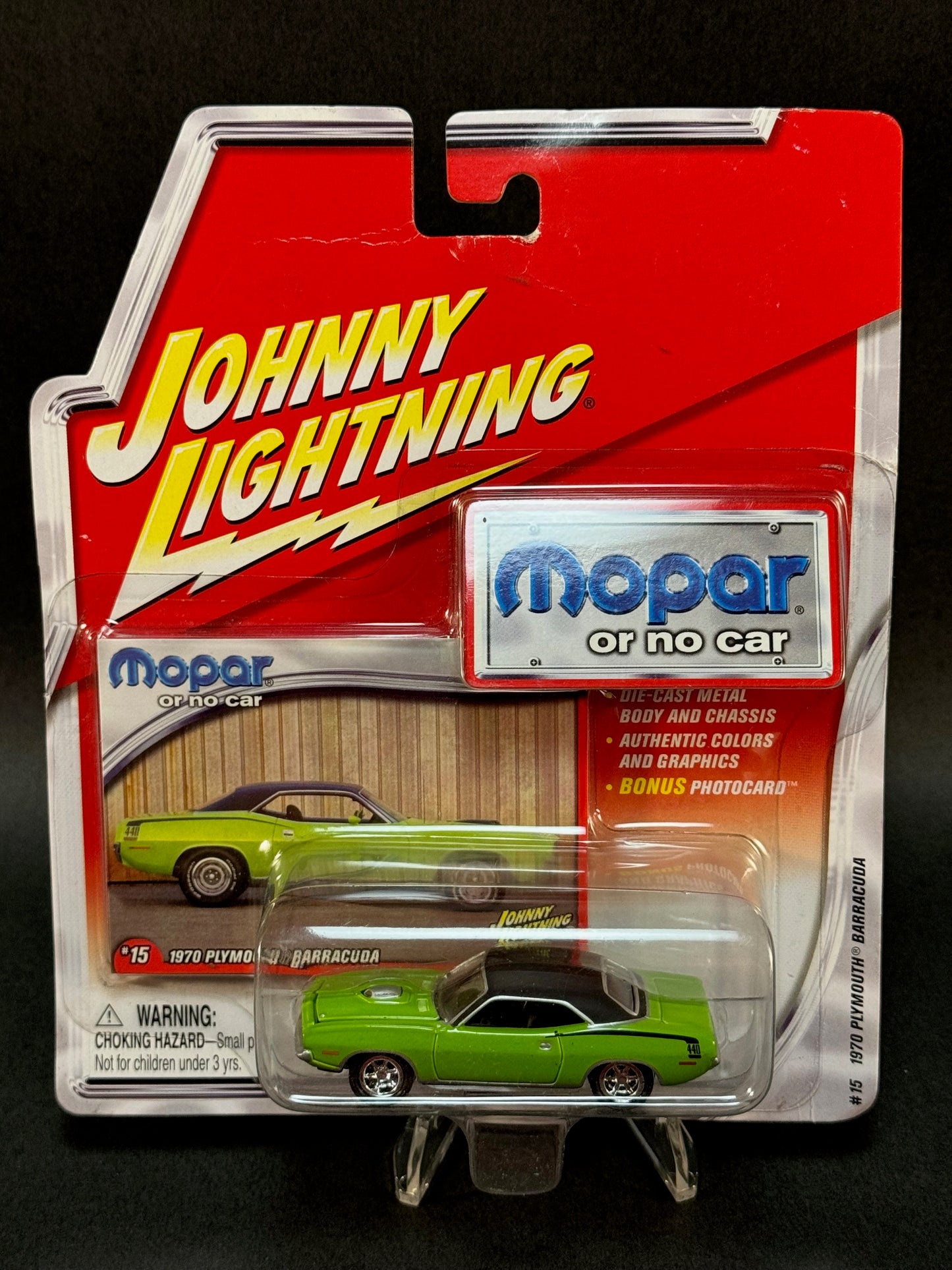 2003 Johnny Lightning Mopar Or No Car #15 1970 Plymouth Barracuda, Green