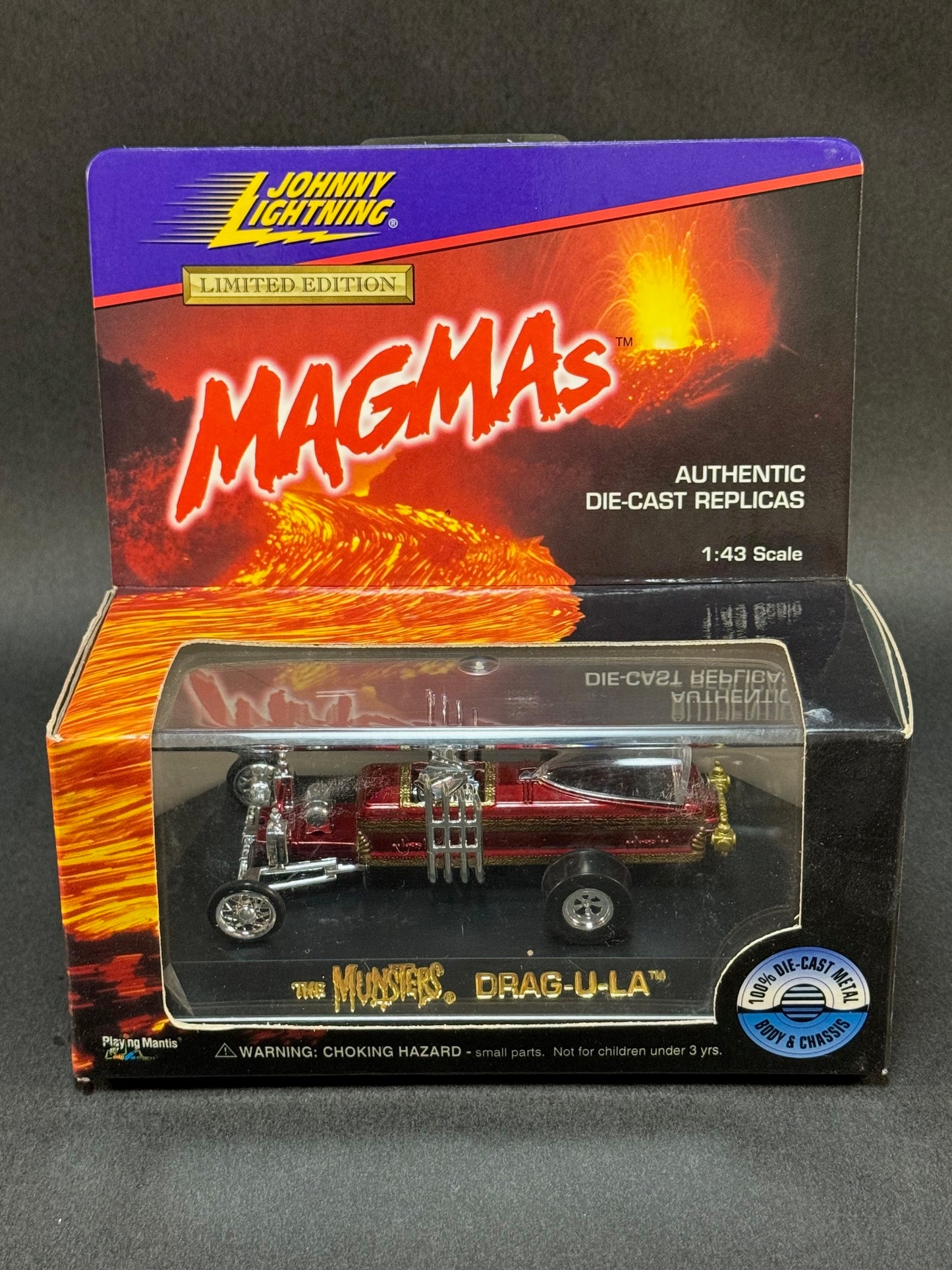 1996 Johnny Lightning Magmas The Munsters Drag-U-La, Red 1:43 Scale