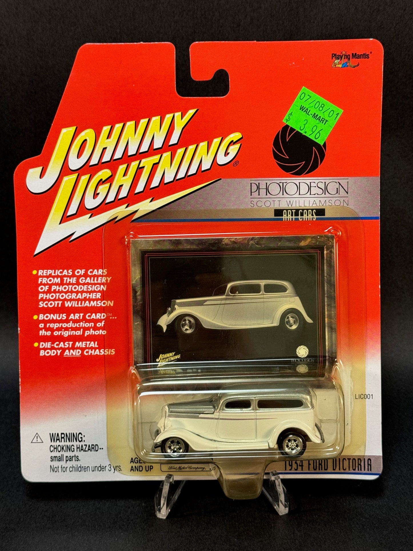 2001 Johnny Lightning PhotoDesign Art Cars 1934 Ford Victoria, White