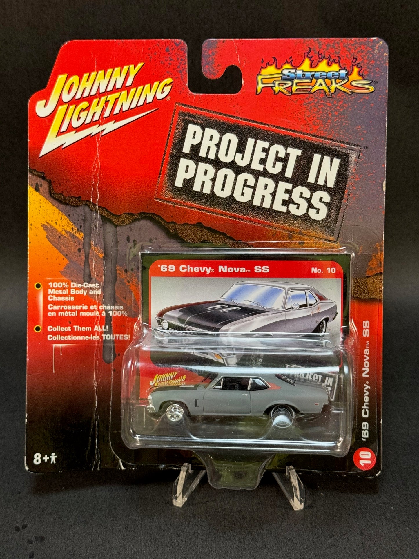 2005 Johnny Lightning Street Freaks Project In Progress #10 ‘69 Chevy Nova SS, Gray