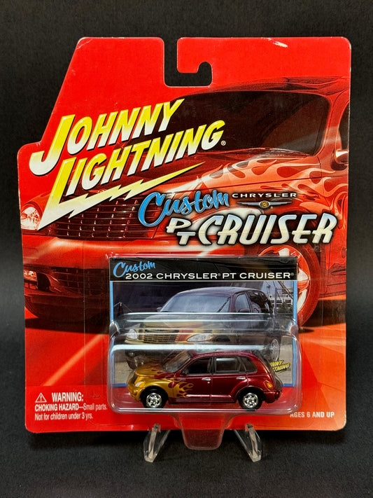 2003 Johnny Lightning Custom 2002 Chrysler PT Cruiser, Red with Gold Flames