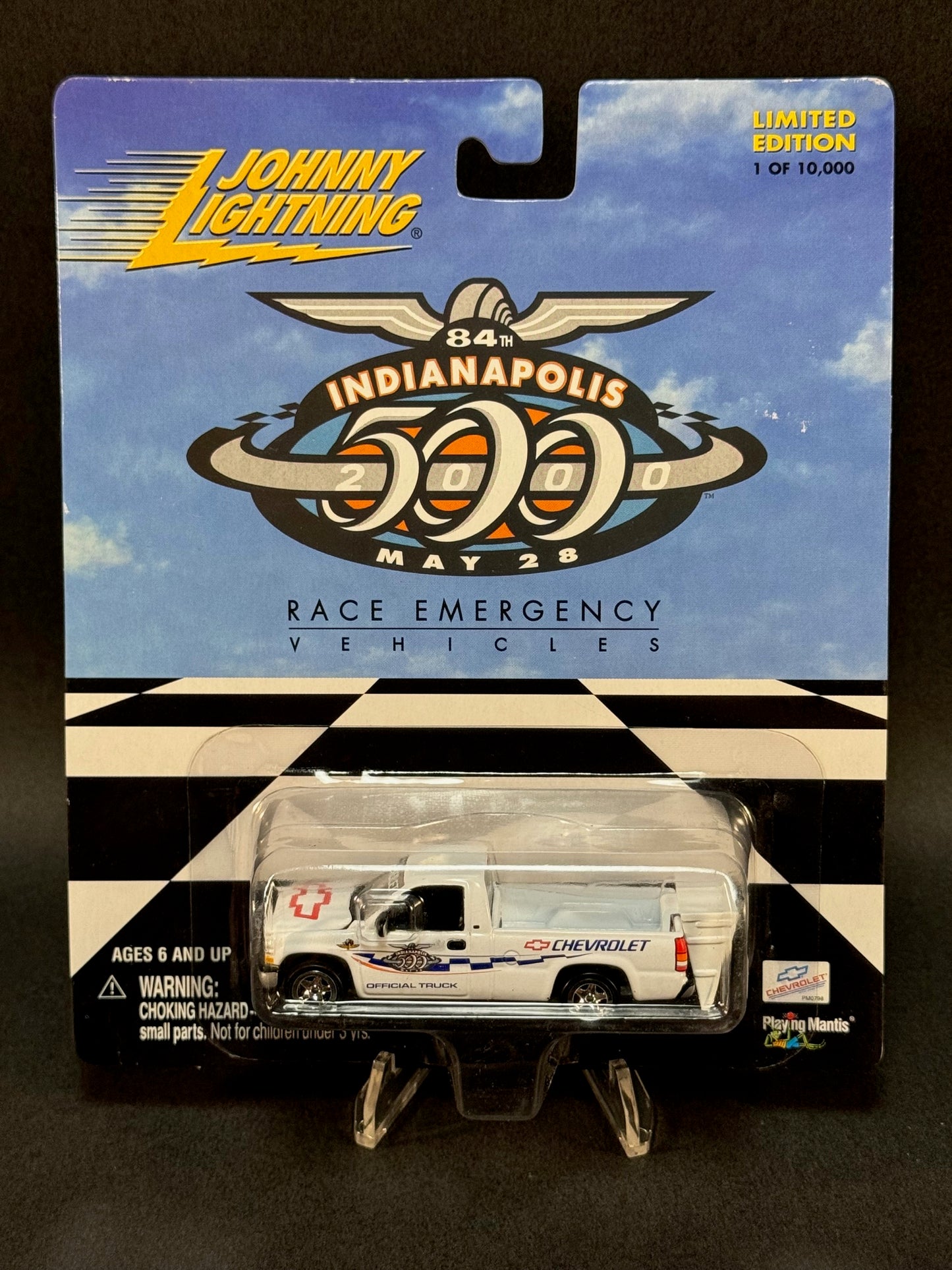 2000 Johnny Lightning Race Emergency Vehicles Indianapolis 500 Chevy Pickup, White