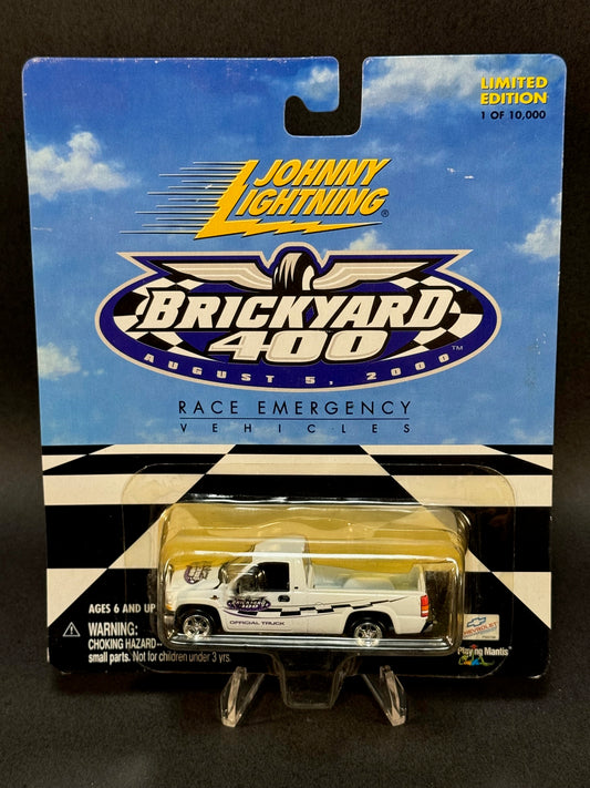 2000 Johnny Lightning Race Emergency Vehicles Brickyard 400 Chevy Pickup, White