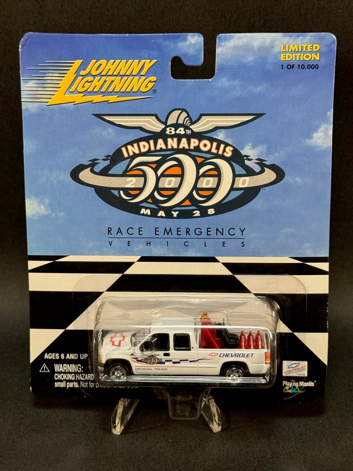 2000 Johnny Lightning Race Emergency Vehicles Indianapolis 500 Chevy Pickup, White