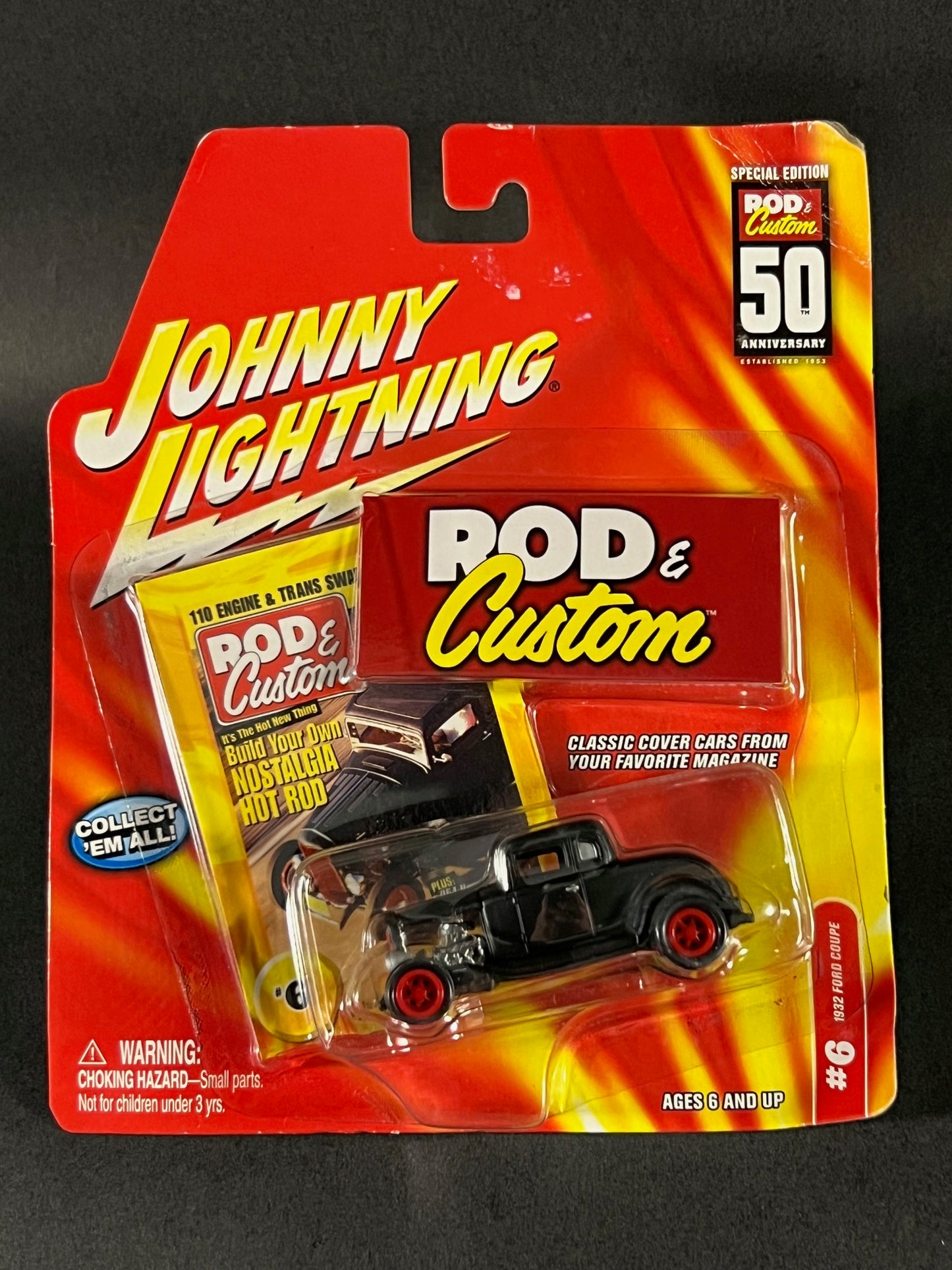 2003 Johnny Lightning Rod & Custom #6 1932 Ford Coupe, Black