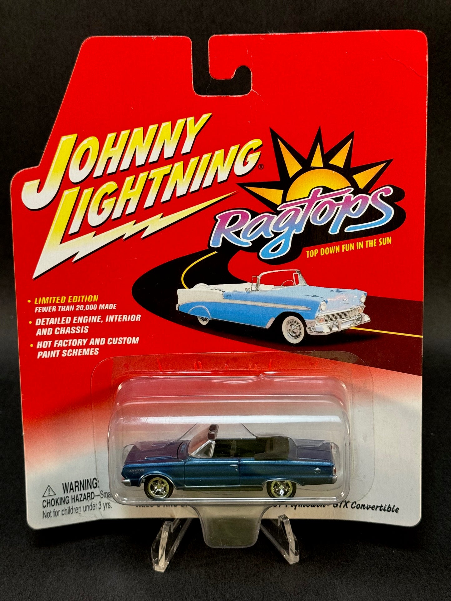 2002 Johnny Lightning Ragtops 1967 Plymouth GTX Convertible, Blue