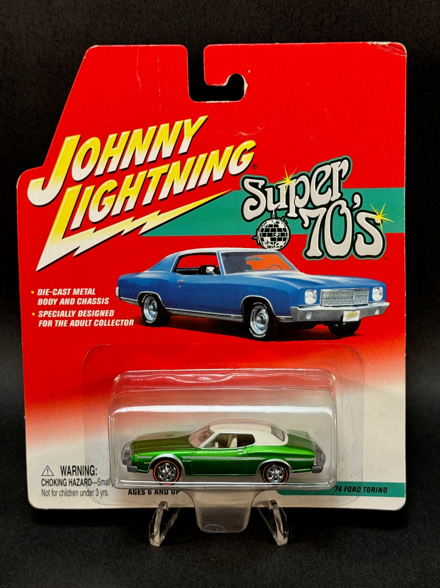 2002 Johnny Lightning Super 70's '74 Ford Torino, Green