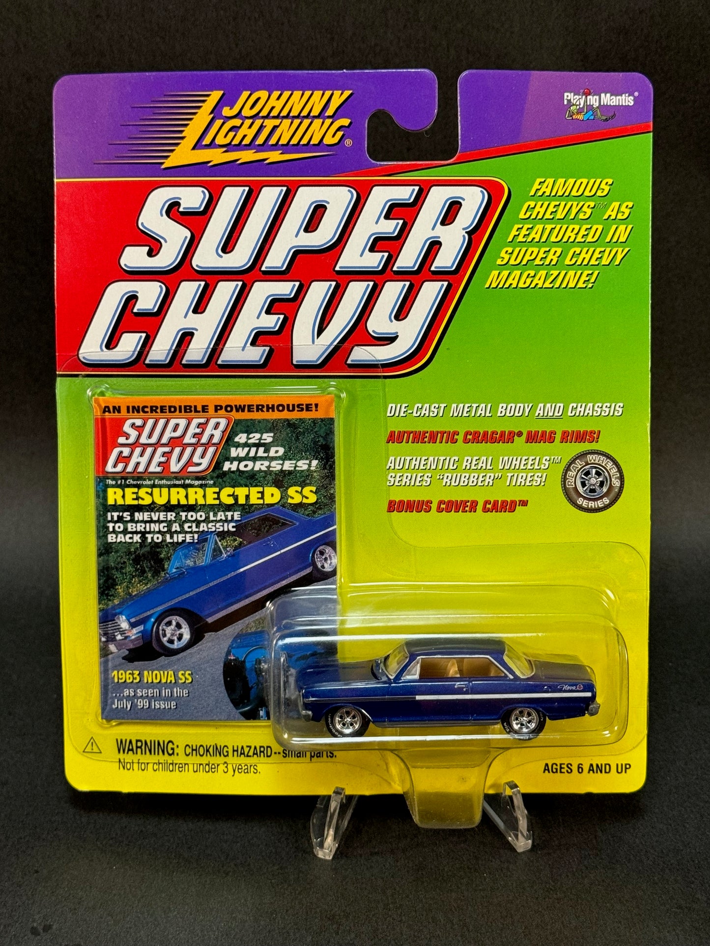 1999 Johnny Lightning Super Chevy 1963 Nova SS, Blue