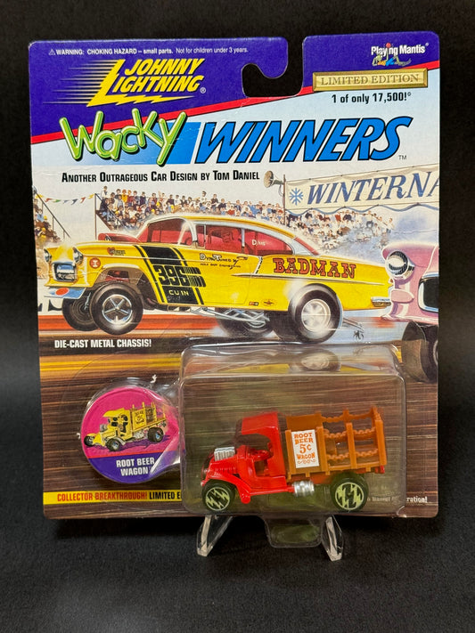 1996 Johnny Lightning Wacky Winners Series 2 Root Beer Wagon, Red