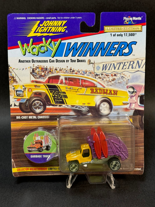 1996 Johnny Lightning Wacky Winners Series 2 Garbage Truck, Yellow