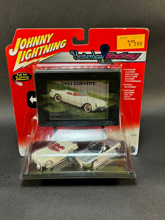 2001 Johnny Lightning Yesterday & Today 1953 and 2000 Corvette 2 Pack