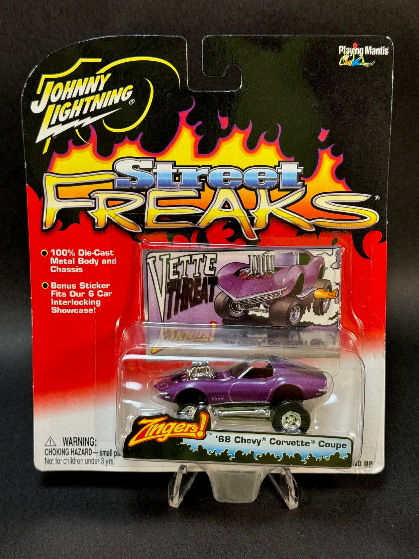 2003 Johnny Lightning Street Freaks Zingers! '68 Chevy Corvette Coupe, Purple