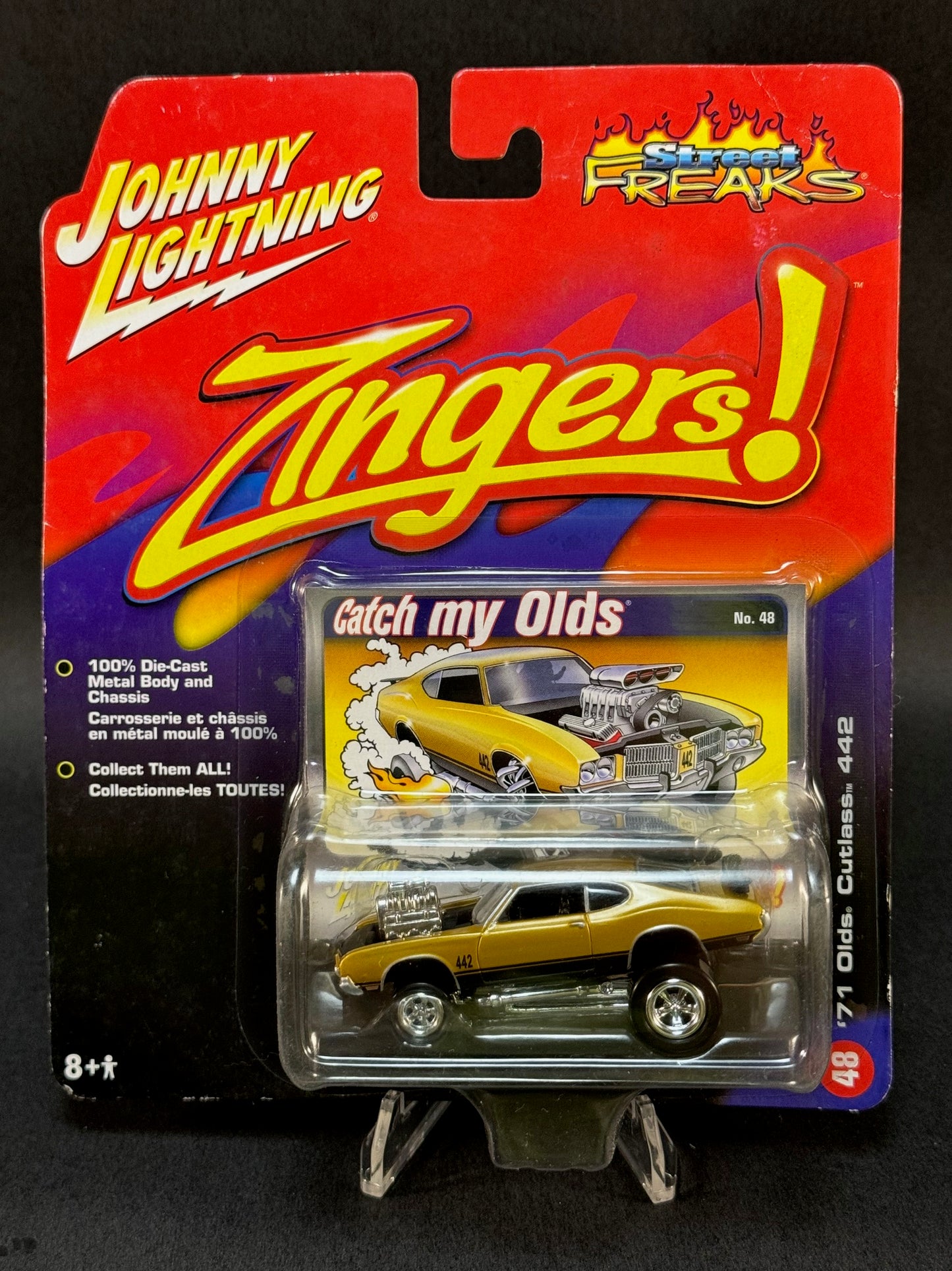 2005 Johnny Lightning Street Freaks Zingers! #48 '71 Olds Cutlass 442, Gold