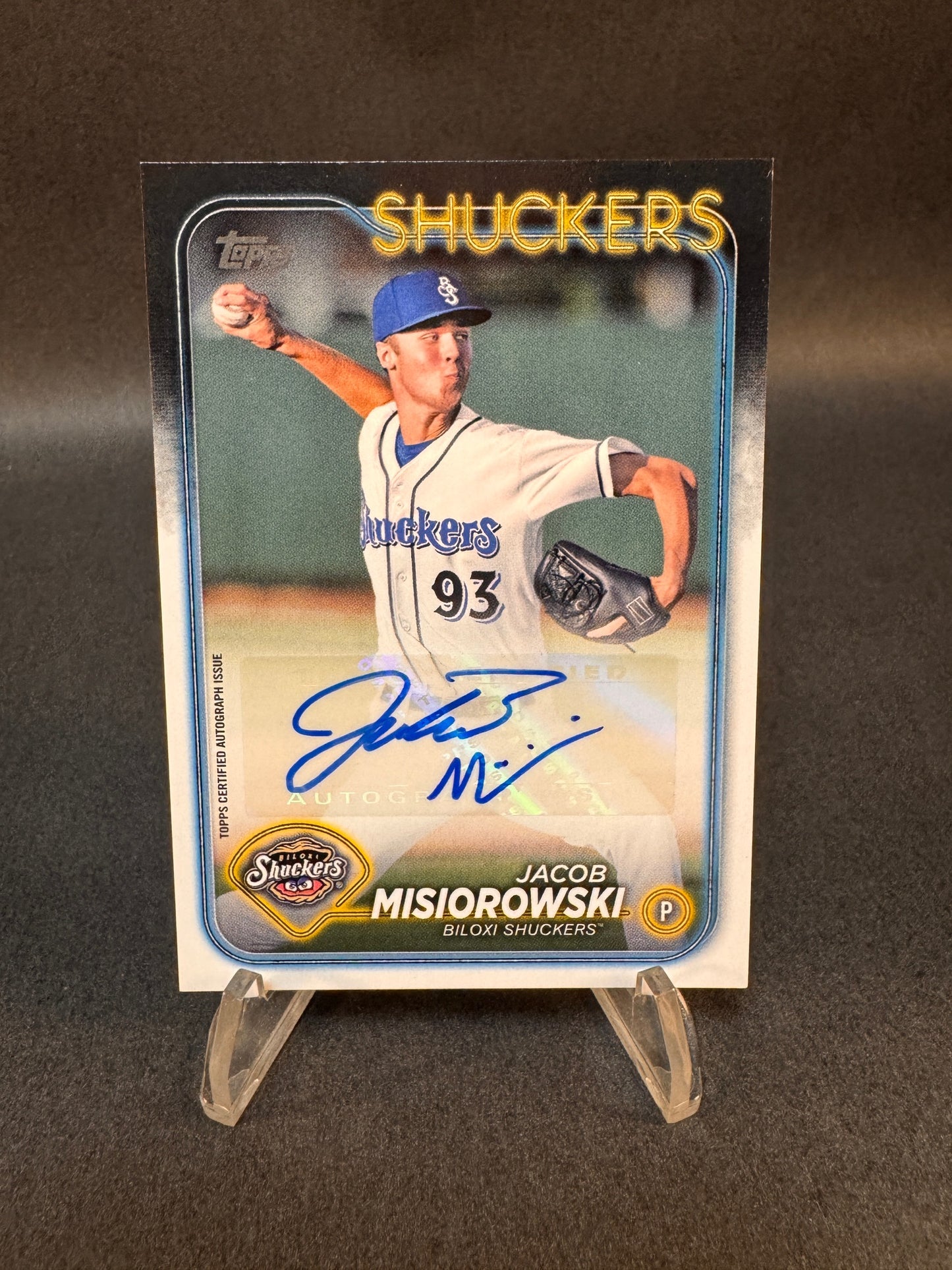2024 Topps Pro Debut PD-171 Autograph Jacob Misiorowski Shuckers Brewers