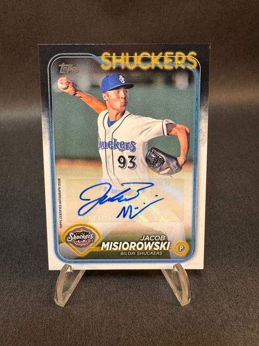 2024 Topps Pro Debut PD-171 Autograph Jacob Misiorowski Shuckers Brewers