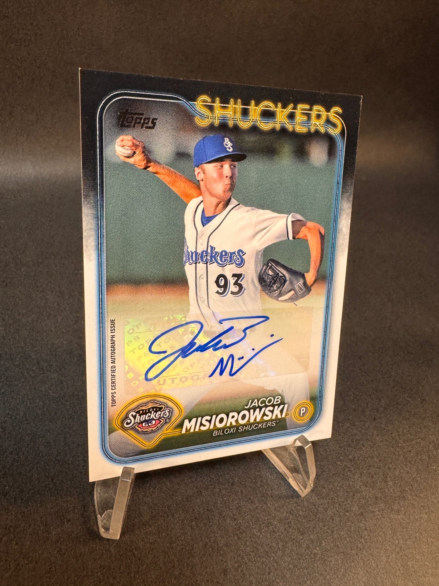 2024 Topps Pro Debut PD-171 Autograph Jacob Misiorowski Shuckers Brewers
