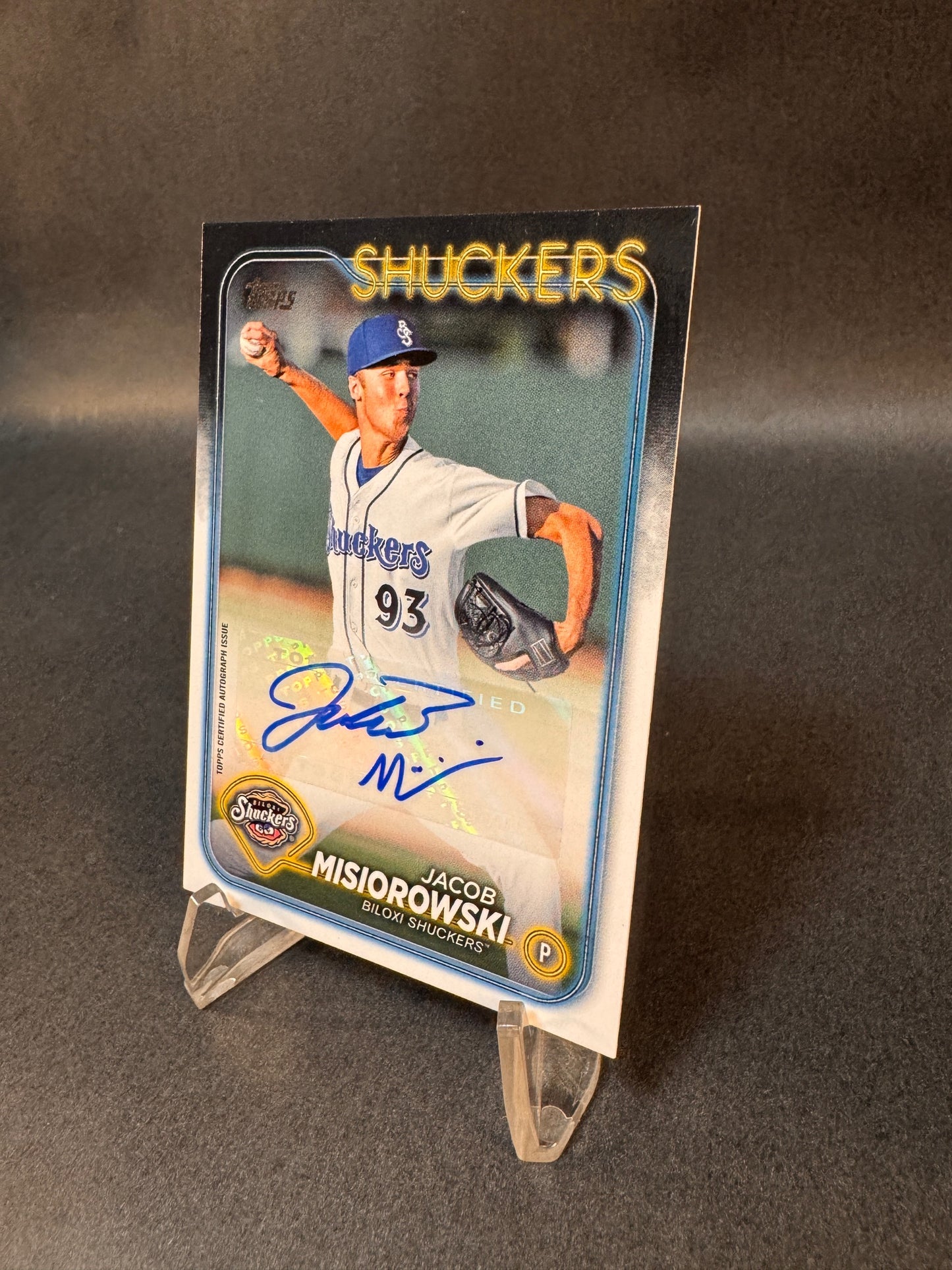 2024 Topps Pro Debut PD-171 Autograph Jacob Misiorowski Shuckers Brewers