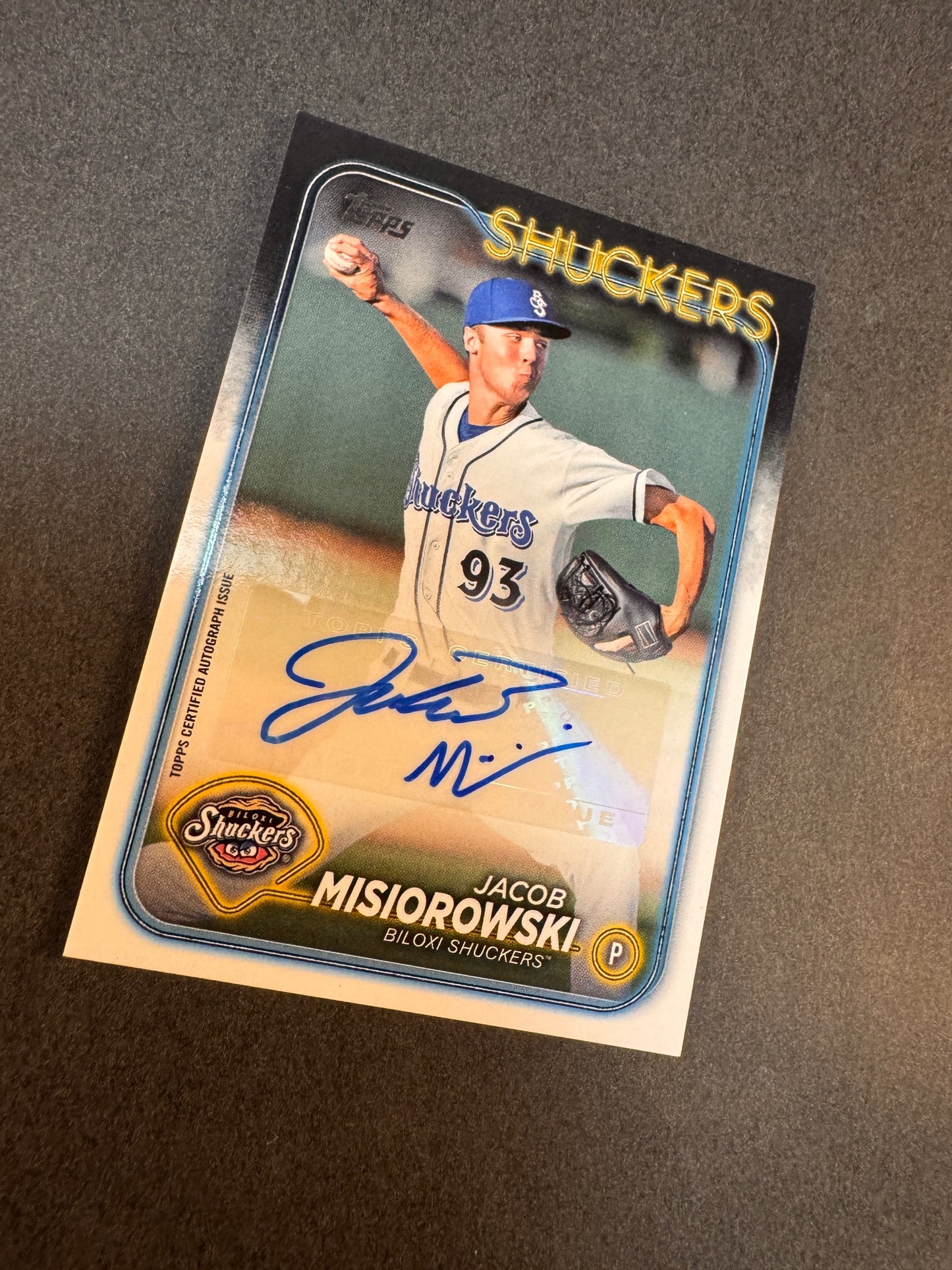 2024 Topps Pro Debut PD-171 Autograph Jacob Misiorowski Shuckers Brewers
