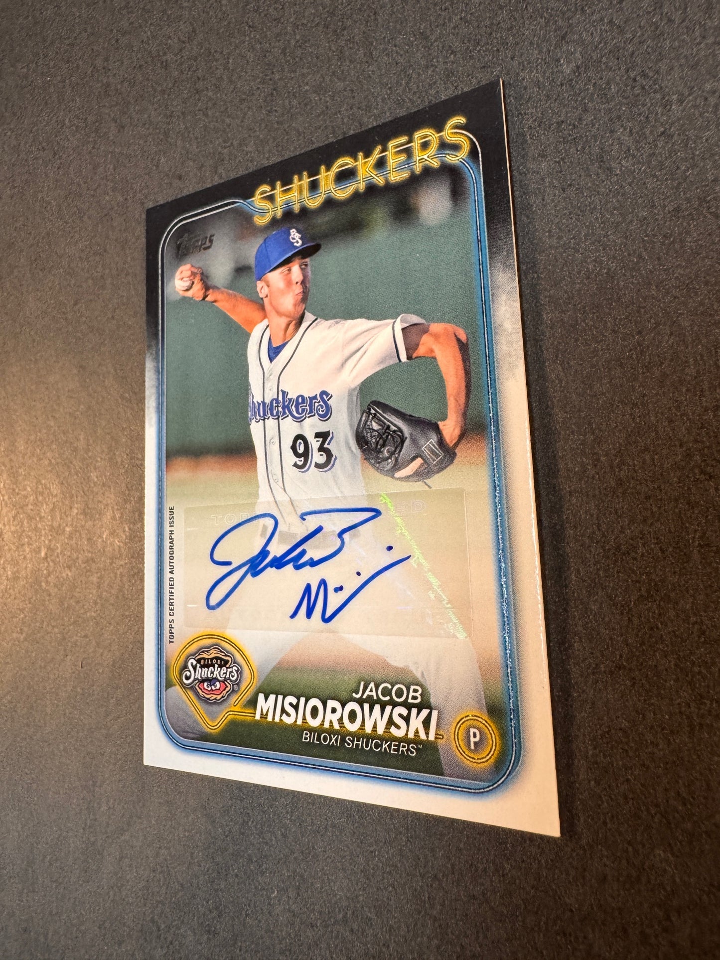 2024 Topps Pro Debut PD-171 Autograph Jacob Misiorowski Shuckers Brewers