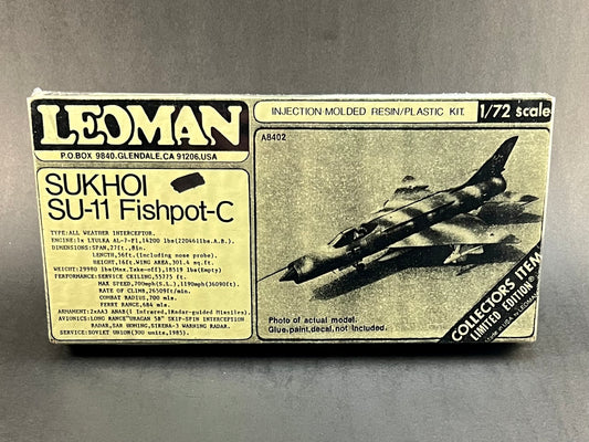 Vintage Leoman Model Kit A8402 1:72 Scale Sukhoi SU-11 Fishpot-C