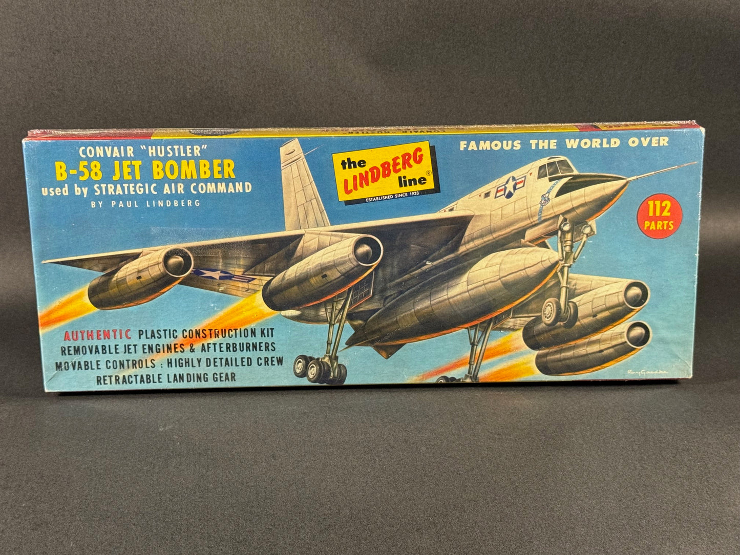 Lindberg Model Kit 560:98 1:85 Scale Convair "Hustler" B-58 Jet Bomber