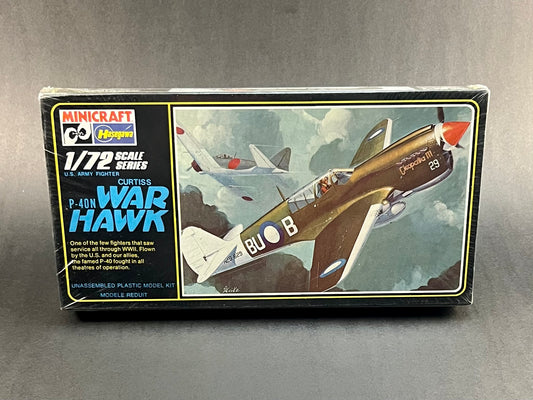 MiniCraft Hasegawa Model Kit 115 1:72 Scale Curtiss P-40N War Hawk US Army Fighter