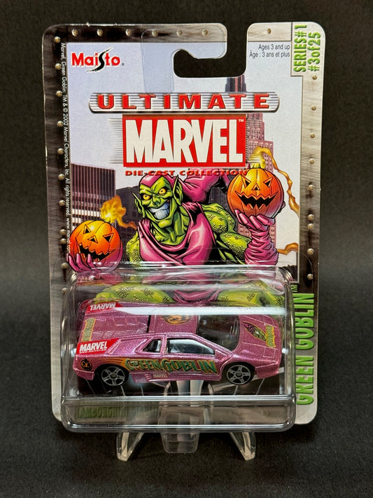 2002 Maisto Ultimate Marvel Collection Green Goblin #3 Lamborghini Diablo, Pink