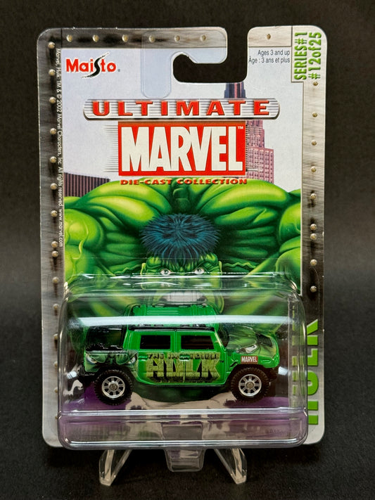 2002 Maisto Ultimate Marvel Collection Hulk #12 Hummer H2 SUT, Green