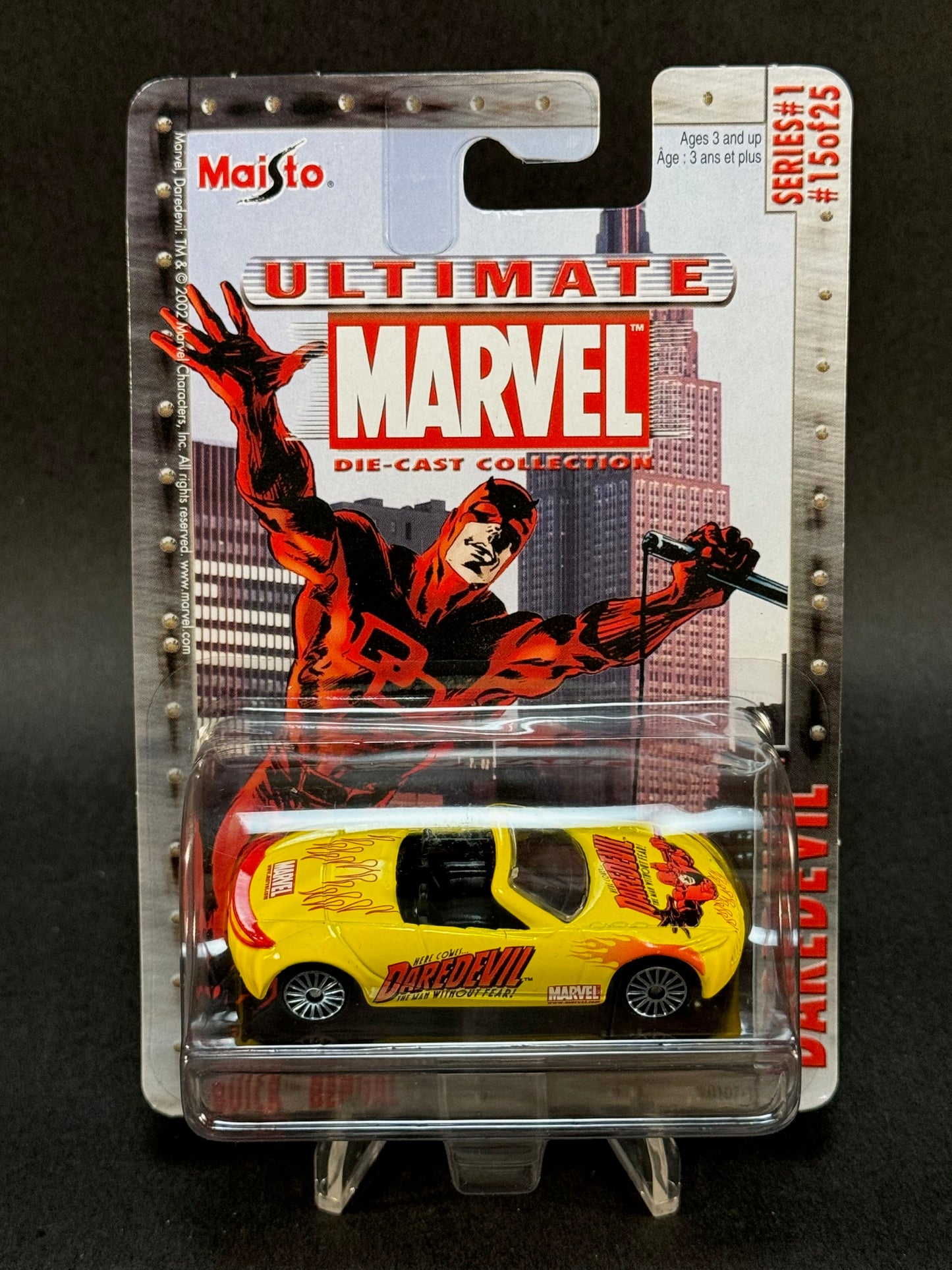 2002 Maisto Ultimate Marvel Collection Daredevil #15 Buick Bengal, Yellow