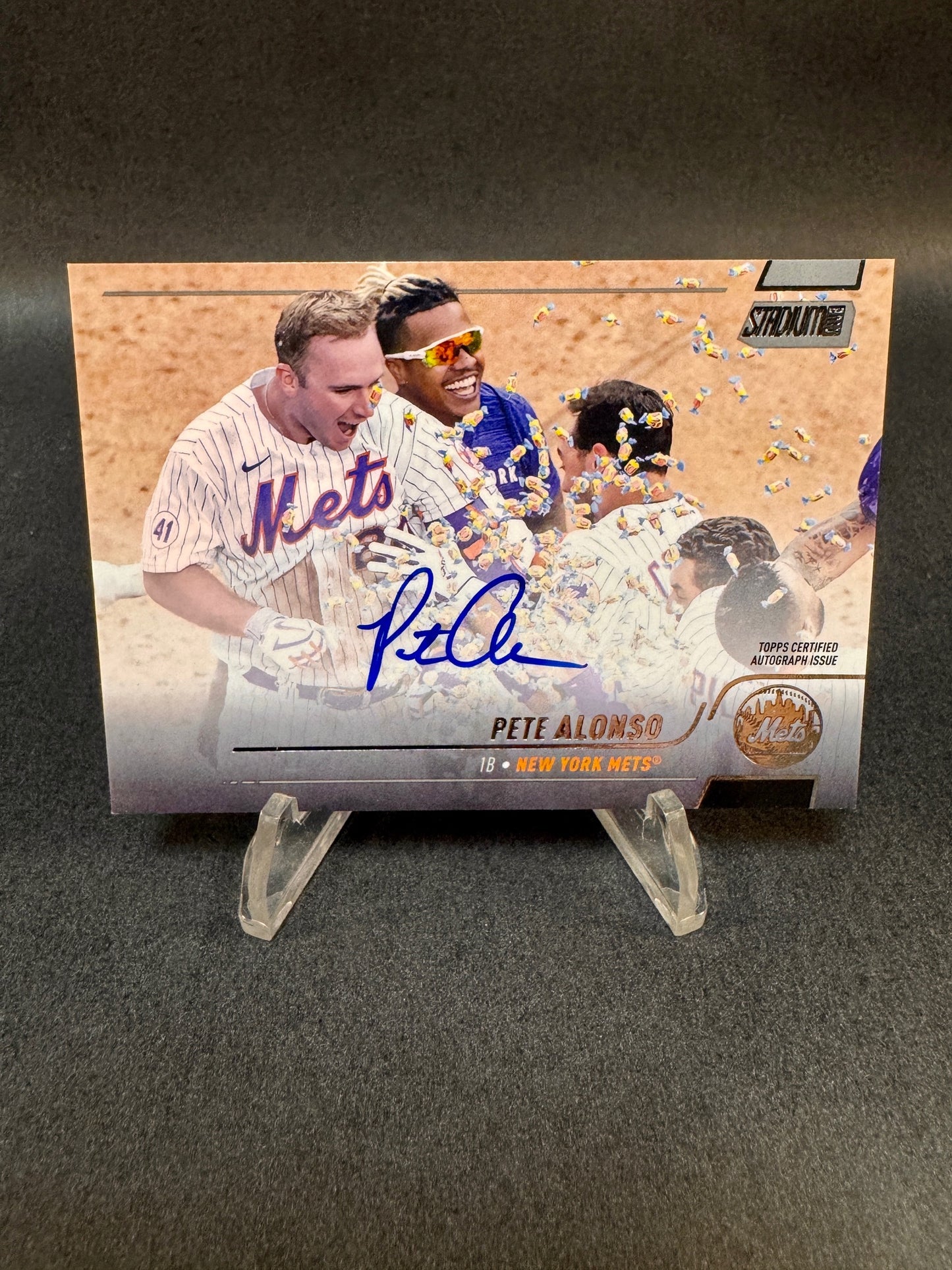 2022 Topps Stadium Club Autograph Pete Alonso New York Mets
