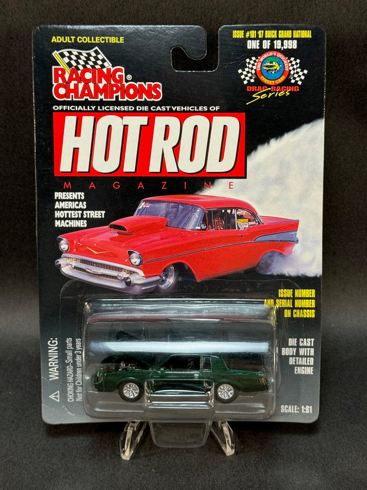 1998 Racing Champions Hot Rod Magazine Issue #101 '87 Buick Grand National, Green