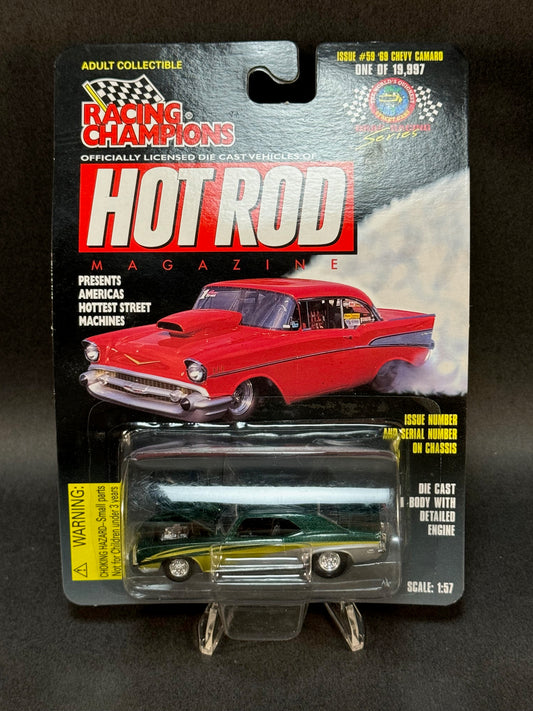 1997 Racing Champions Hot Rod Magazine Issue #59 '69 Chevy Camaro, Green