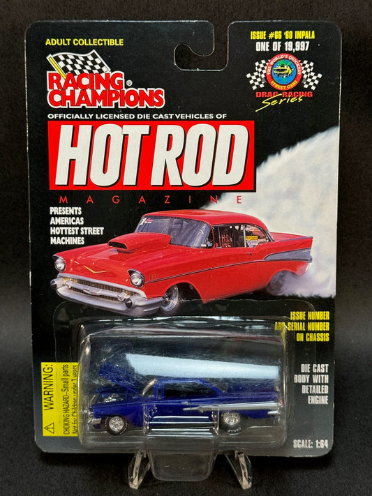 1997 Racing Champions Hot Rod Magazine Issue #66 '60 Impala, Blue