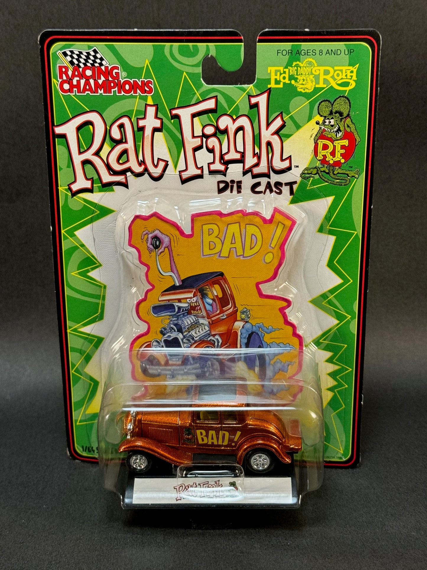 2000 Racing Champions Ed Roth Rat Fink BAD! 1932 Ford Coupe, Copper