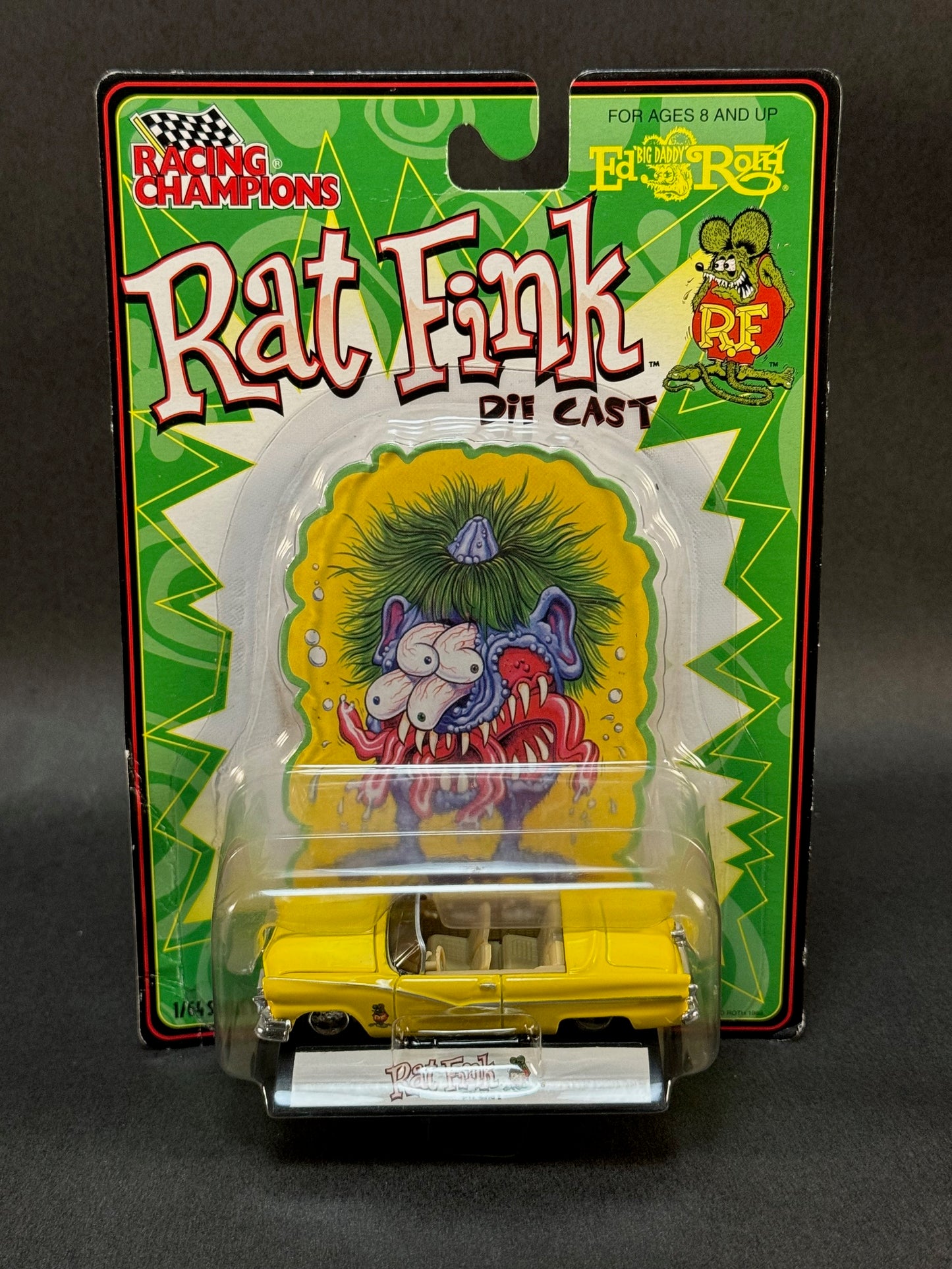 2000 Racing Champions Ed Roth Rat Fink '56 Ford Convertible, Yellow