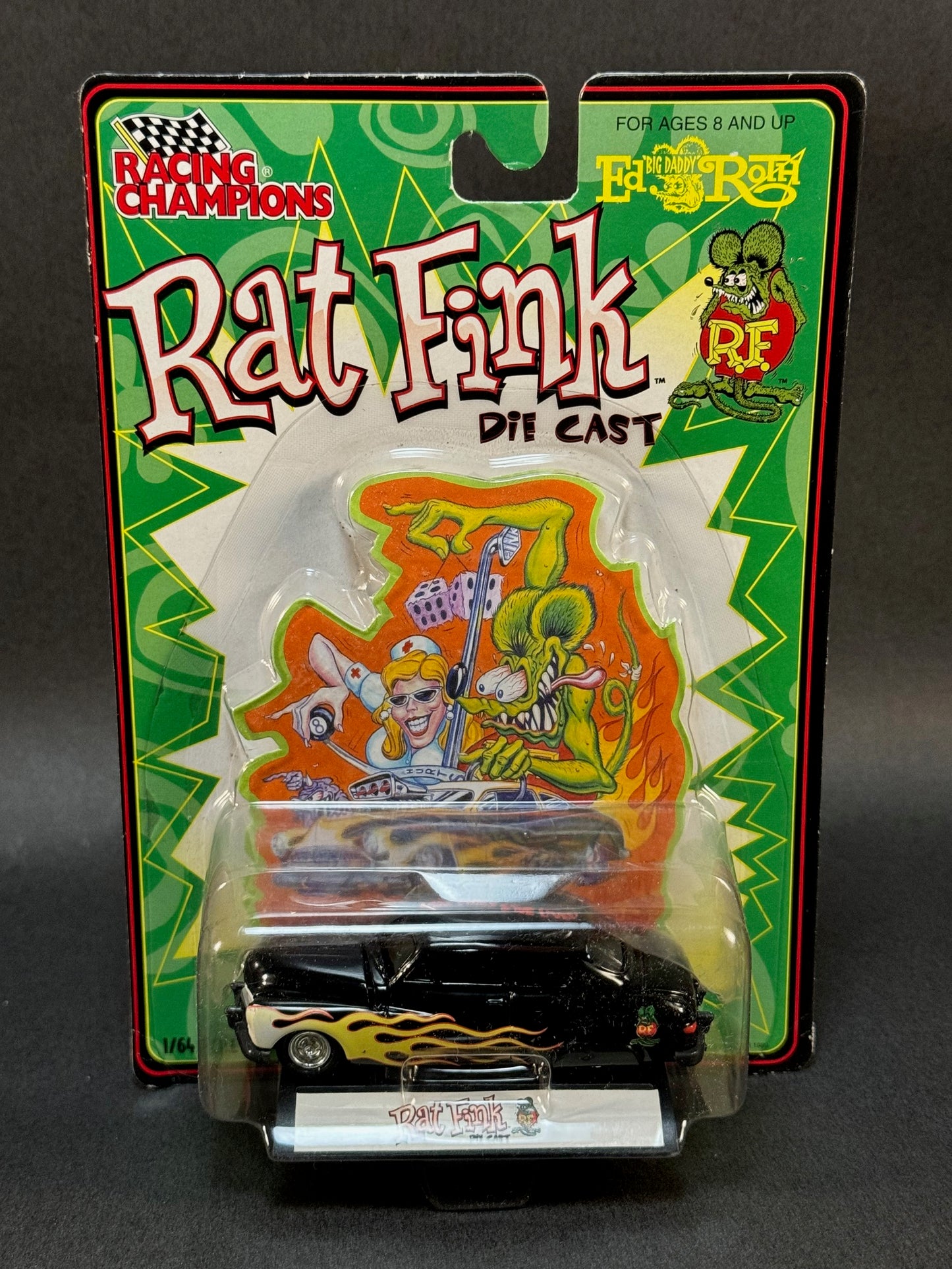 2000 Racing Champions Ed Roth Rat Fink Mercury Coupe, Black