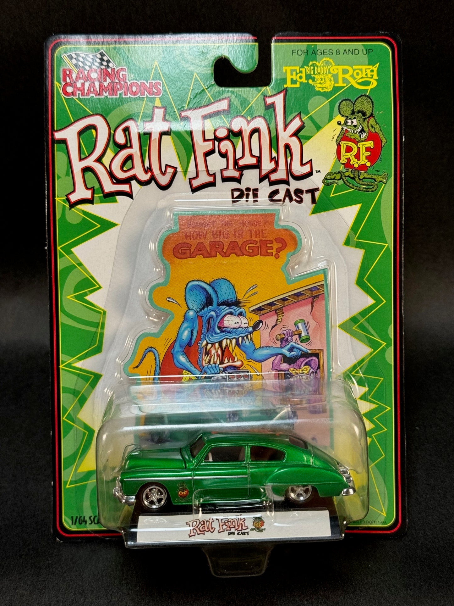 2000 Racing Champions Rat Fink How Big Is The Garage, Green