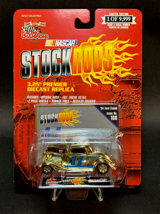 1999 Racing Champions NASCAR Stock Rods #166 '34 Ford Coupe, Gold