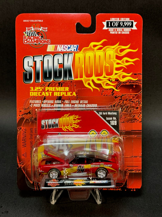 1999 Racing Champions NASCAR Stock Rods #169 '68 Ford Mustang, Red