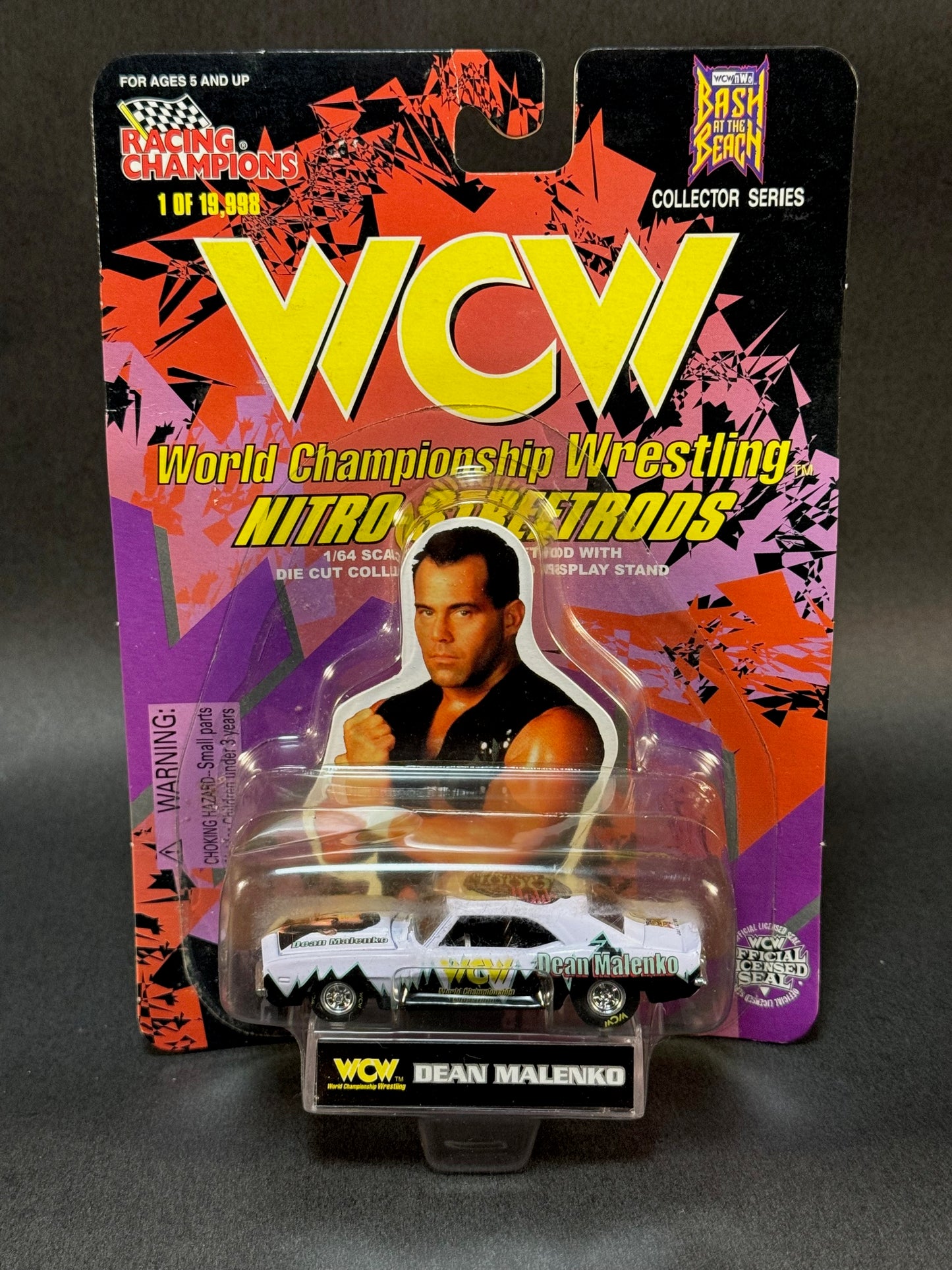 1998 Racing Champions WCW Nitro StreetRods Bash At The Beach Dean Malenko, White