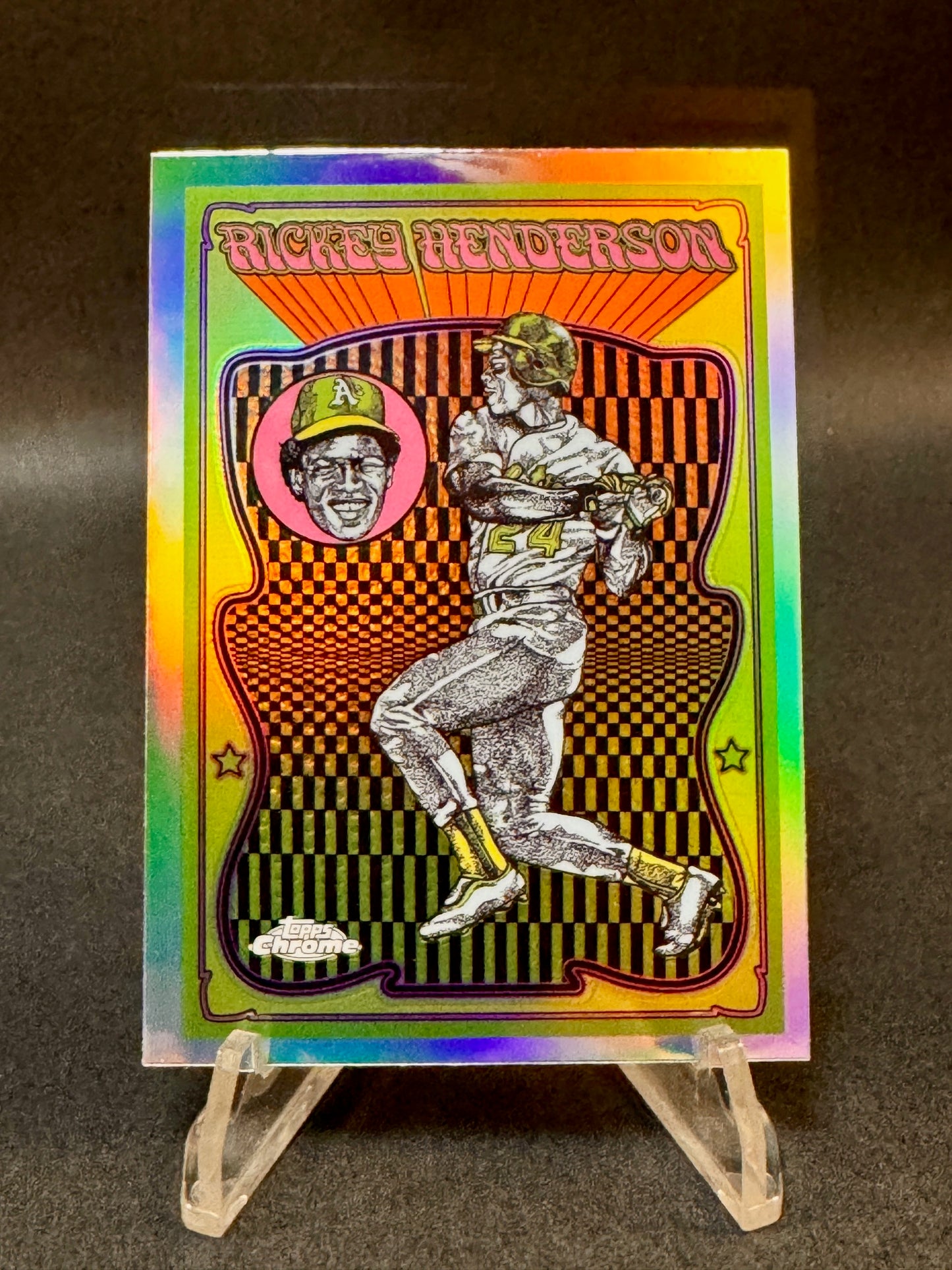 2025 Topps Chrome UV-12 Ultra Violet Rickey Henderson SSP Case Hit