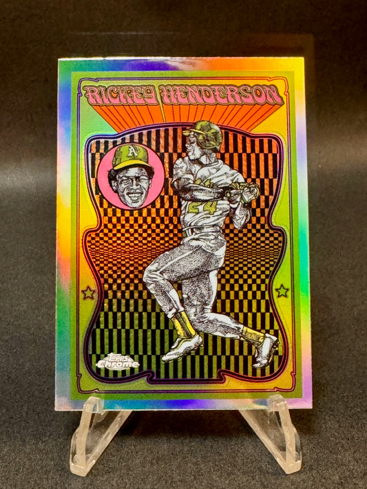 2025 Topps Chrome UV-12 Ultra Violet Rickey Henderson SSP Case Hit